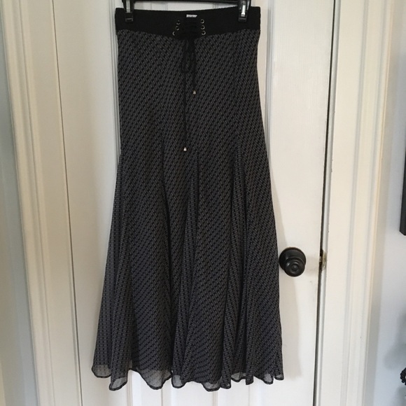 Lapis Tie Front Circle Skirt - Picture 3 of 9